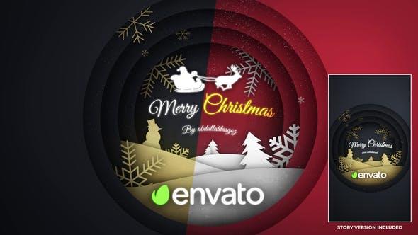 VideoHive - Christmas Paper Intro 29568637