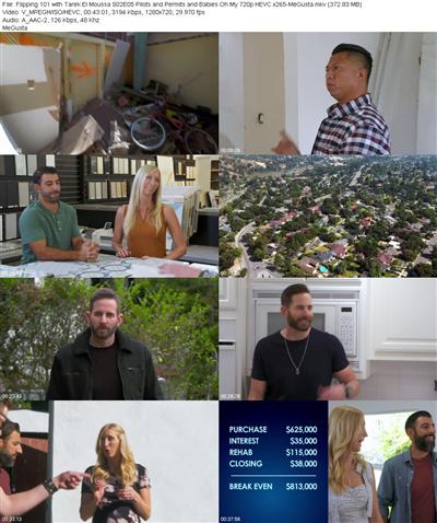 Flipping 101 with Tarek El Moussa S02E05 Pilots and Permits and Babies Oh My 720p HEVC x265 