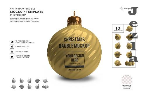 Christmas Bauble Ball 3D Mockup Template Bundle Vol 4 - 1636539