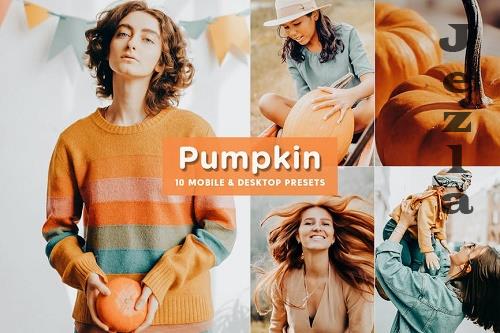 10 Pumpkin Mobile & Desktop Lightroom Presets