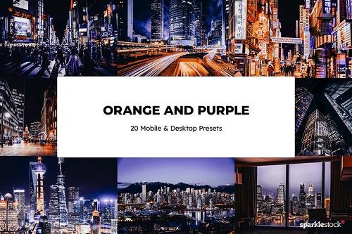 20 Orange & Purple Lightroom Presets - 6550067