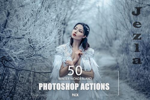 50 Winter Wonderland Photoshop Action - 6430409
