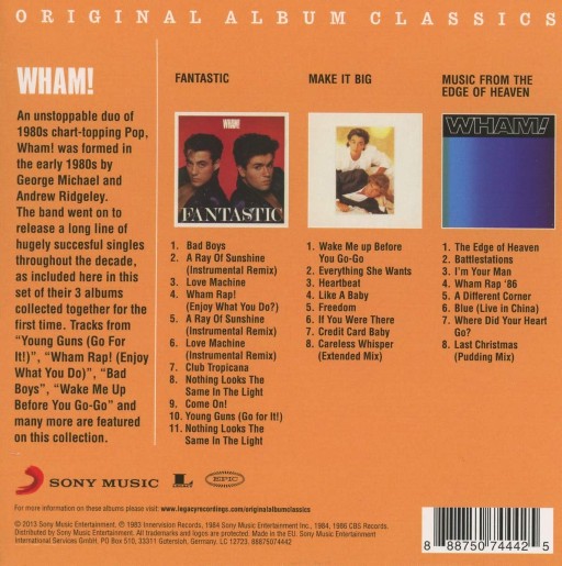 Wham - Original Album Classics (Box Set) (2015) [CD FLAC]
