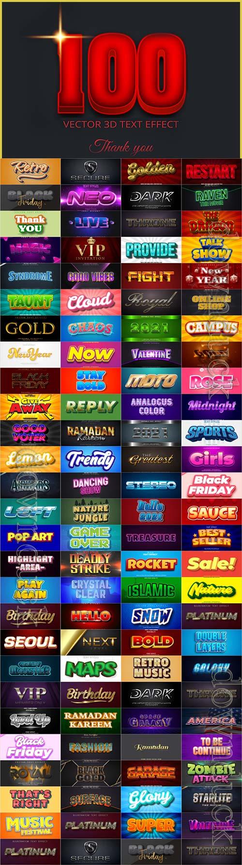 Bundle text style effect vector vol 2 Bundle text style effect vector vol 2