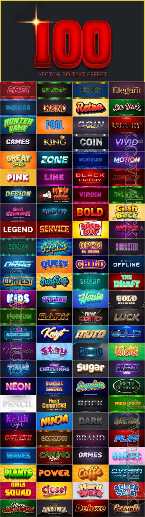 Bundle text style effect vector vol 1 Bundle text style effect vector vol 1