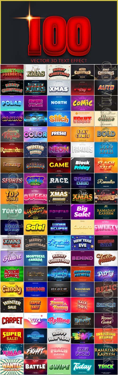 Bundle text style effect vector vol 3 Bundle text style effect vector vol 3