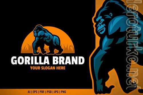 Walking Gorilla Logo Template Walking Gorilla Logo Template