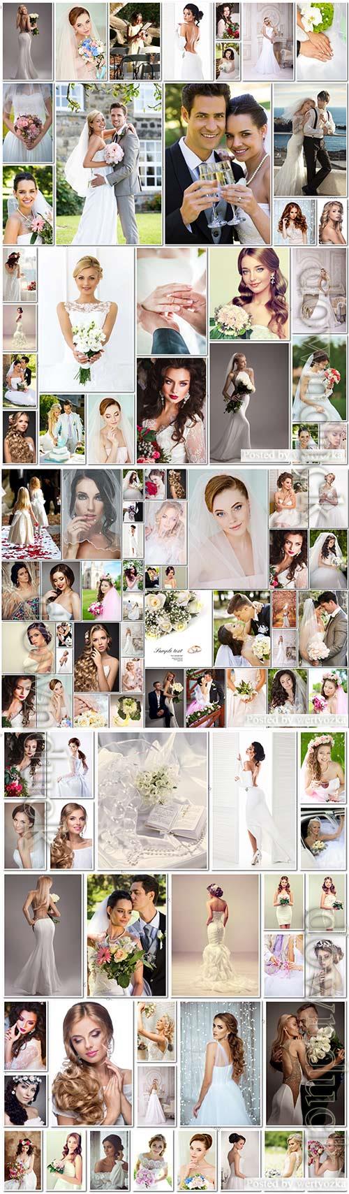 100 Bundle beautiful bride and groom, wedding stock photo vol 2