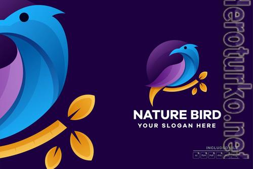 Nature Bird Gradient Logo Design Nature Bird Gradient Logo Design