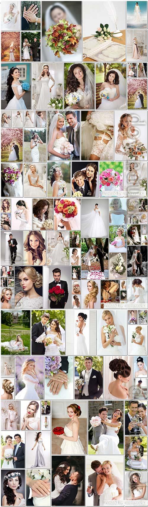 100 Bundle beautiful bride and groom, wedding stock photo vol 1