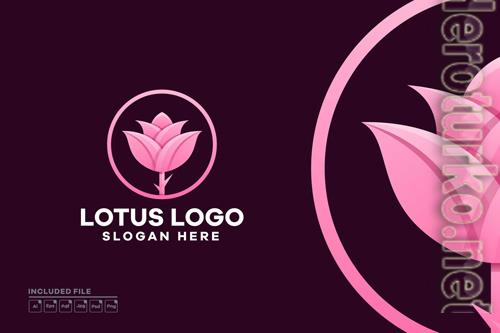Lotus Gradient Logo Design Lotus Gradient Logo Design