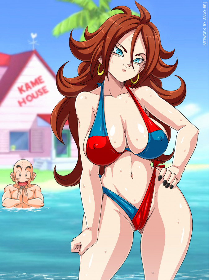 Sano-BR - Android 21 - Kame House (Dragon Ball FighterZ) Porn Comic
