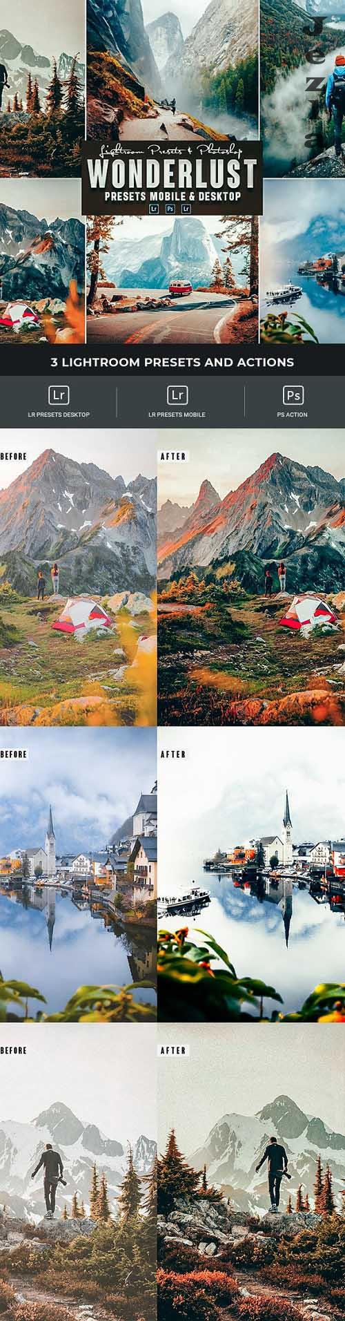 Wonderlust Photoshop Action & Lightrom Presets