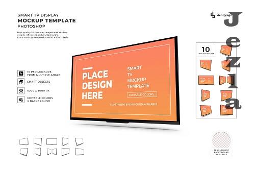 Smart TV Display Mockup Template Bundle - 1644338 Smart TV Display Mockup Template Bundle - 1644338