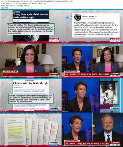 The Rachel Maddow Show 2021 10 18 1080p WEBRip x265 HEVC LM