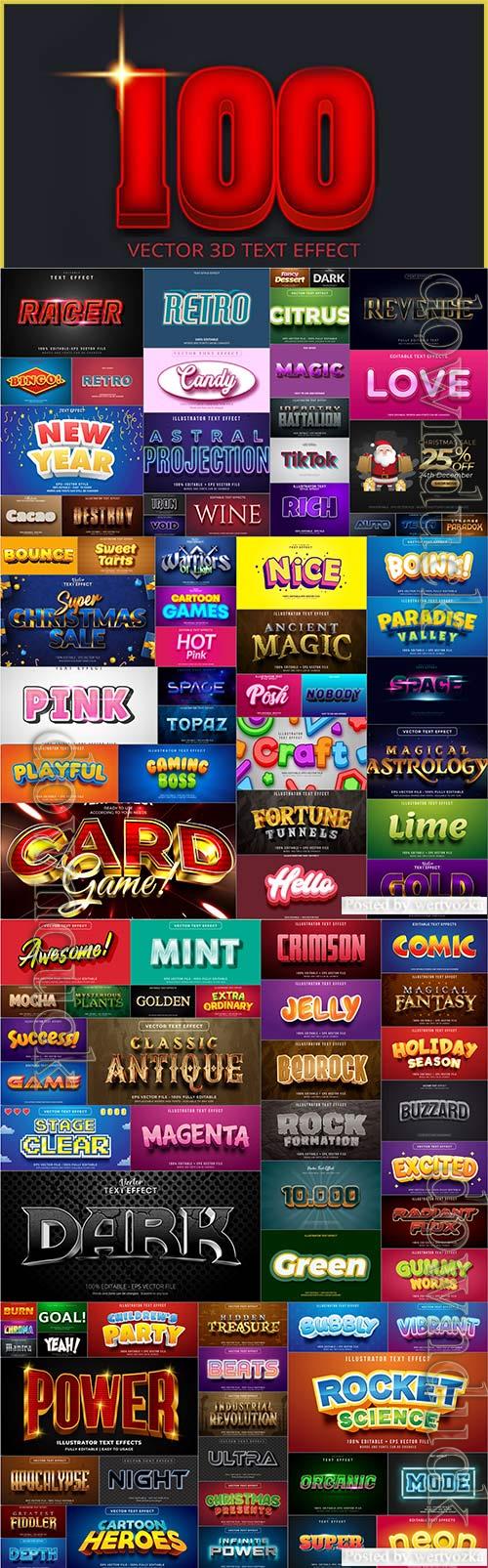 100 Bundle text style effect vector vol 6 100 Bundle text style effect vector vol 6