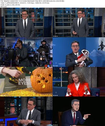 Stephen Colbert 2021 10 22 Andie MacDowell 720p HEVC x265 