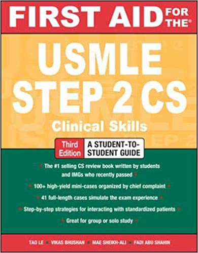 First Aid for the USMLE Step 2 CS, Third Edition