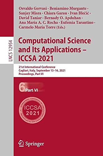 Computational Science and Its Applications - ICCSA 2021: 21st International Conference