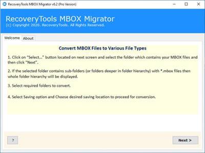 RecoveryTools MBOX Migrator 7.2