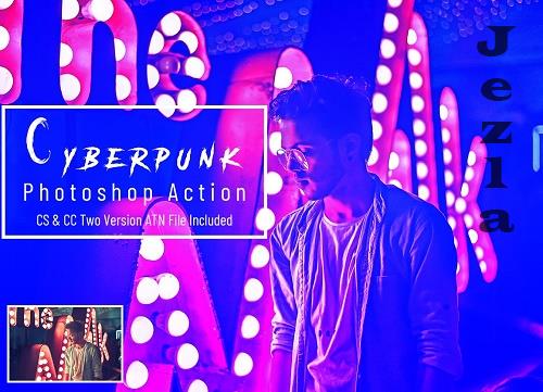 Cyberpunk Photoshop Action - 6603559