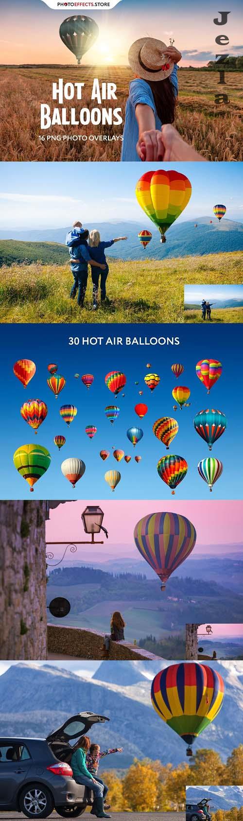 16 Hot Air Balloons Photo Overlays - 6564329