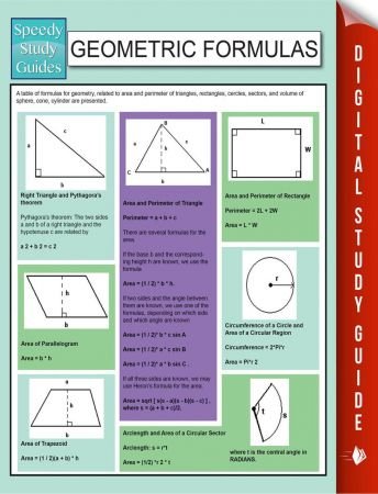 Geometric Formulas: Speedy Study Guides