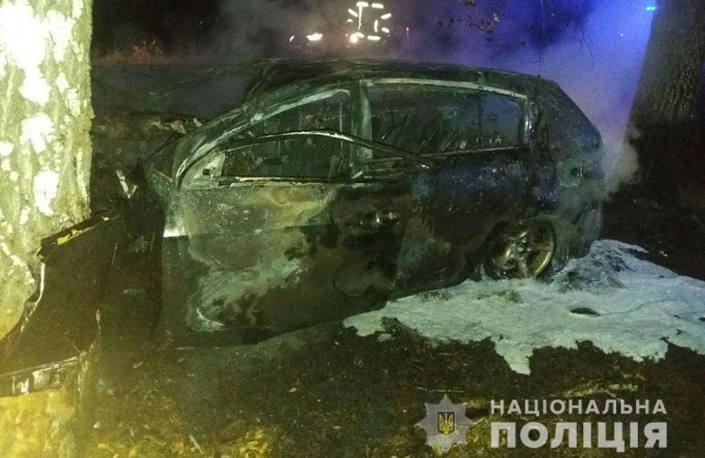 Вісті з Полтави - У Миргородській громаді легковик врізався у дерево і загорівся — водій загинув