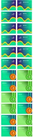 3 Vector Calendar Templates for The Year 2022