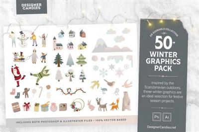 Winter Illustrations & Graphics Pack