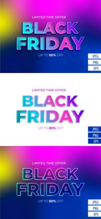 Black Friday Vector Text Effect
