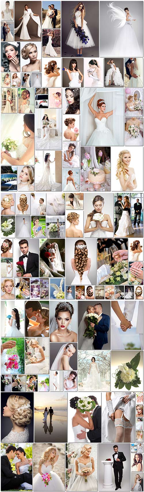 100 Bundle beautiful bride and groom, wedding stock photo vol 7