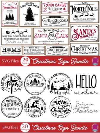 Christmas Farmhouse Sign Bundle 15923906