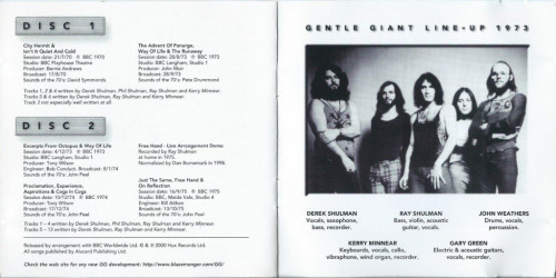 Gentle Giant - Totally Out Of The Woods The BBC Sessions (1970-75) (2000)  Lossless