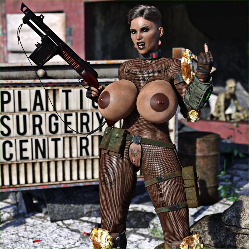Xalylnne Blackblade - Shotgun warrior 3D Porn Comic