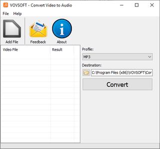 Vovsoft Convert Video to Audio 1.4 Portable