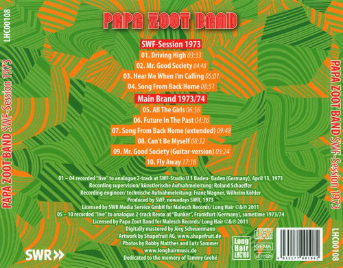 Papa Zoot Band - SWF-Session (1973) (2011)Lossless