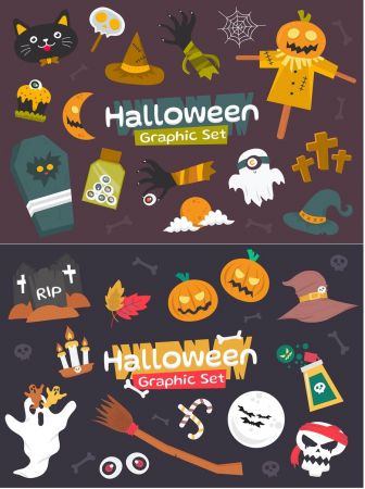 Illustration Halloween Elements, Illustration Halloween Character