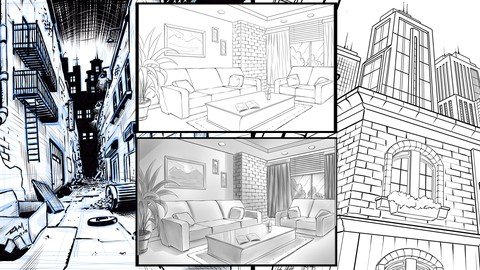 Udemy - Drawing Amazing Backgrounds with Perspective - Step by Step