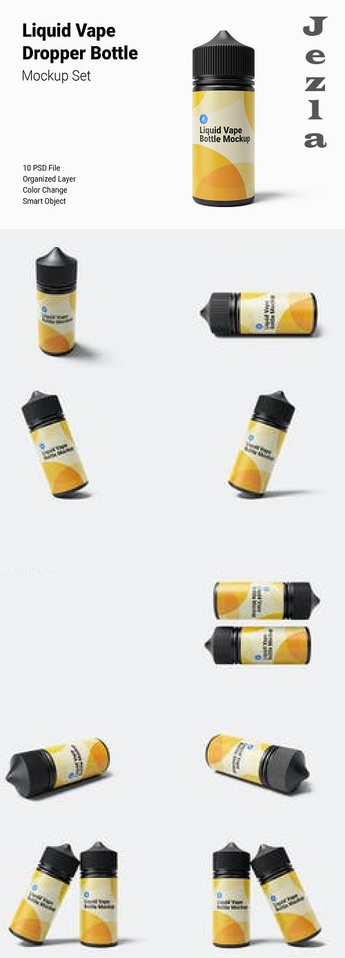 Liquid Vape Bottle Mockup Set - 6582790