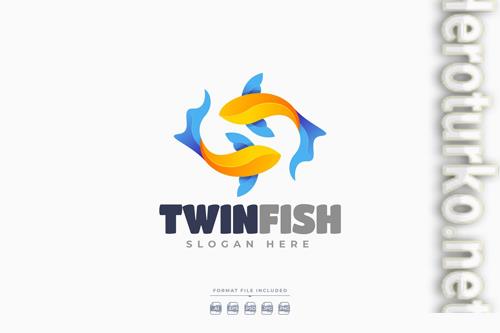 Twin Fish Logo Template