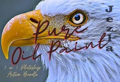 Pure Oil Paint Photoshop Action Bundle