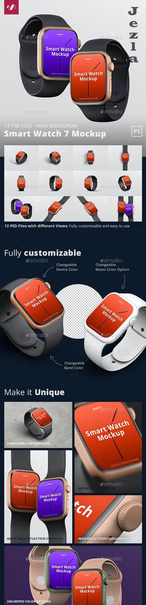 Smart Watch 7 Mockup - 34368565