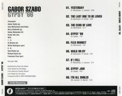 Gabor Szabo - Gypsy '66 (1966) [Japan Edition, 2005]Lossless