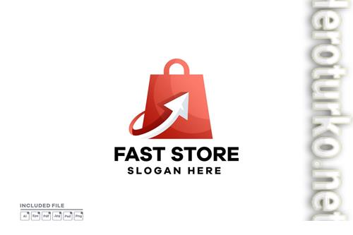 Fast Store Gradient Logo Design Fast Store Gradient Logo Design