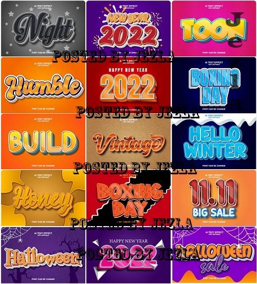 AI Text Effect Bundle 01 - 15 Premium Graphics