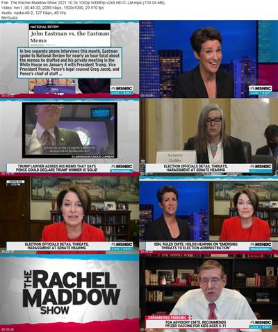 The Rachel Maddow Show 2021 10 26 1080p WEBRip x265 HEVC LM