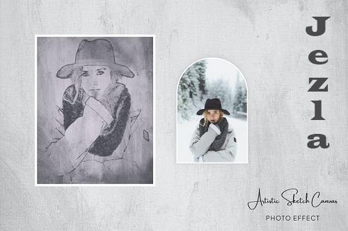 Artistic Sketch Canvas Photo Effect