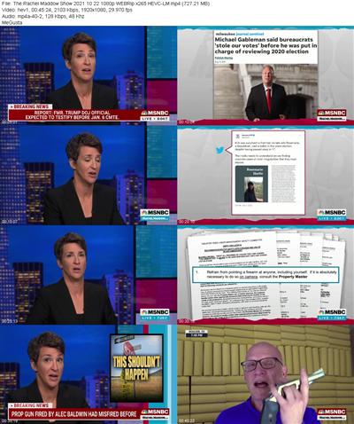 The Rachel Maddow Show 2021 10 22 1080p WEBRip x265 HEVC LM