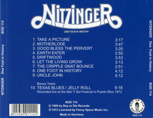 Nitzinger - One Foot In History (1973/1999) Lossless